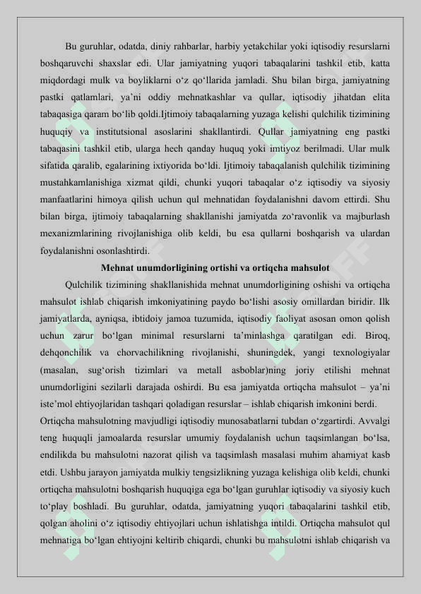 Qulchilikning vujudga kelishi va dastlabki davlat birlashmalari 25 4
