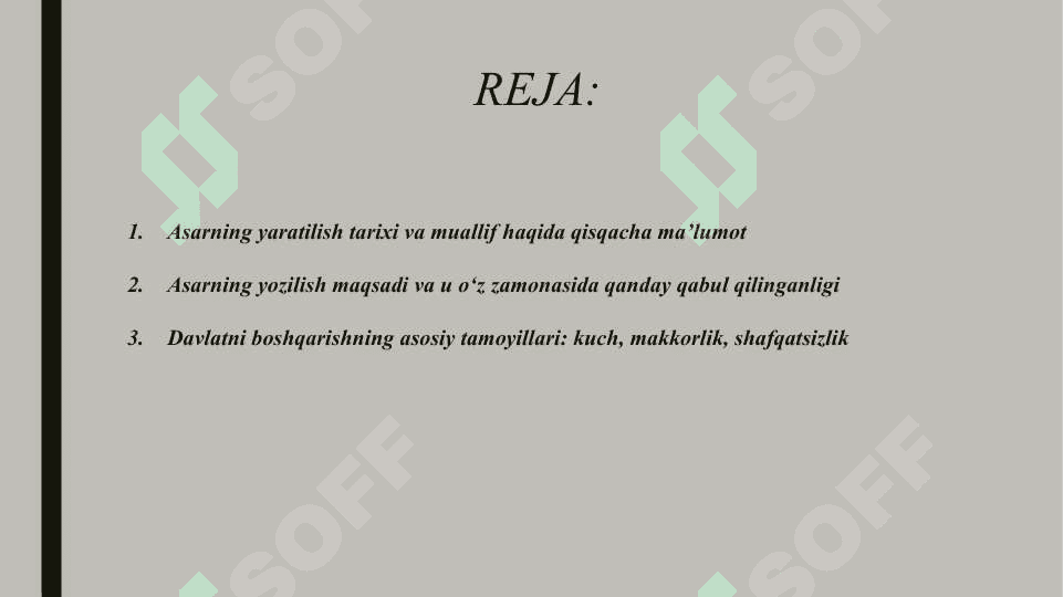 Makiavelinning hukmdor asari 2