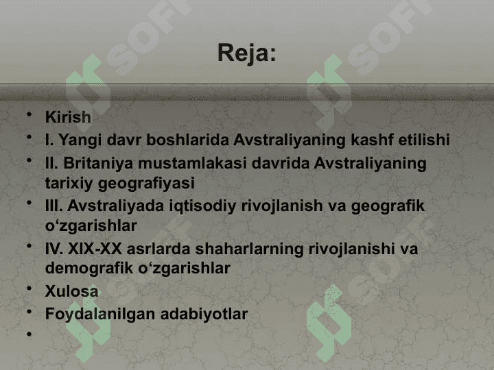 Yangi davrda Avstraliya tarixiy geografiyasi 2
