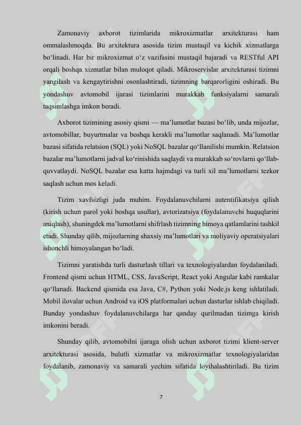 AVTOMOBILNI IJARAGA OLISH UCHUN AXBOROT TIZIMI 7