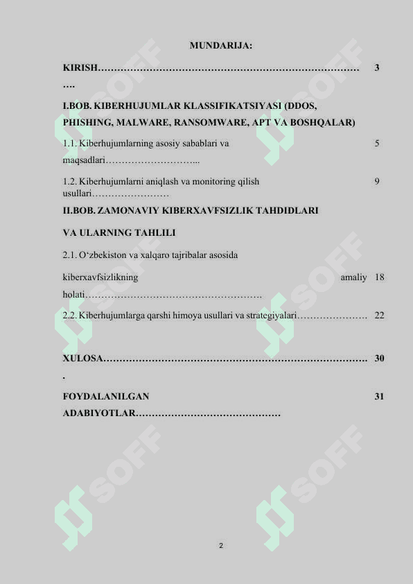 KIBERHUJUMLARNING TAHLILI VA ULARNI OLDINI OLISH STRATEGIYALARI 2