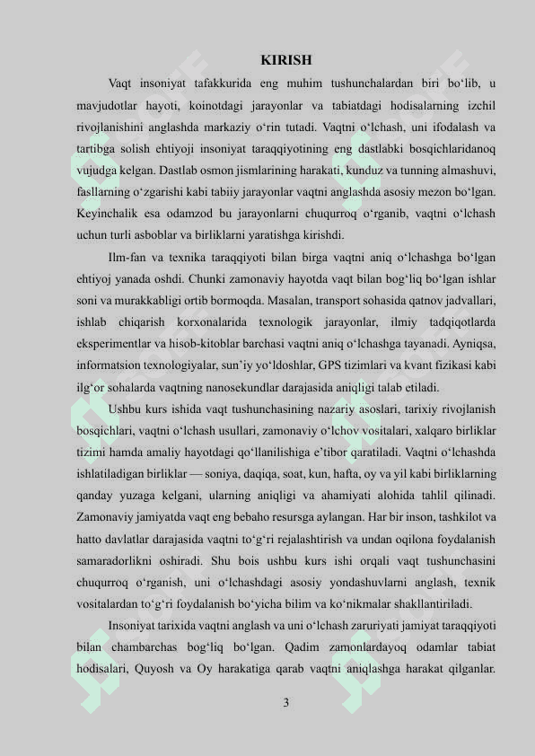 Vaqtni o'lchash va uning o'lchov birliklari 3