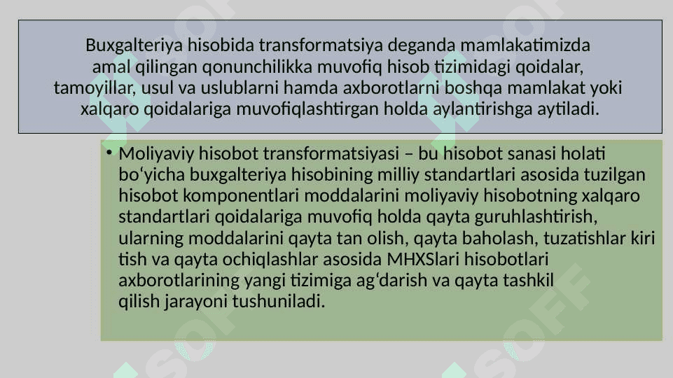 Korxonalarda moliyaviy hisobot transformatsiyasi 2