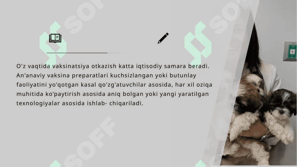 Mavzu: Veterenariyada biotexnologiyadan foydalanish 8