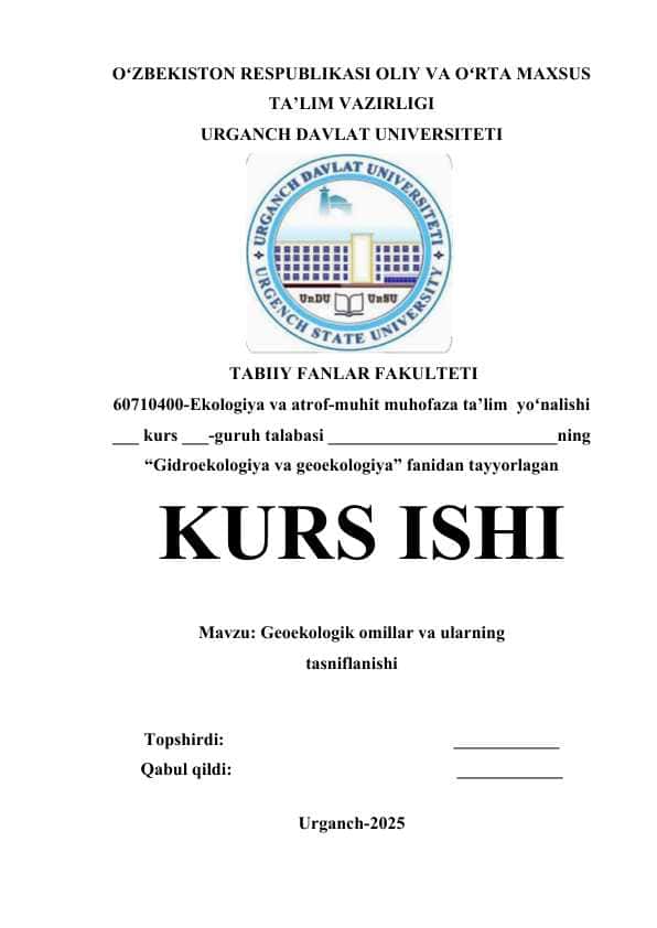 GEOEKOLOGIK OMILLAR VA ULARNING TASNIFLANISHI.docx