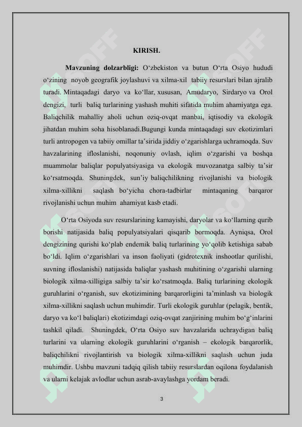 O'RTA OSIYO SUV HAVZALARIDA UCHRAYDIGAN BALIQ TURLARI VA ULARNING EKOLOGIK GURUHLARI.docx 3