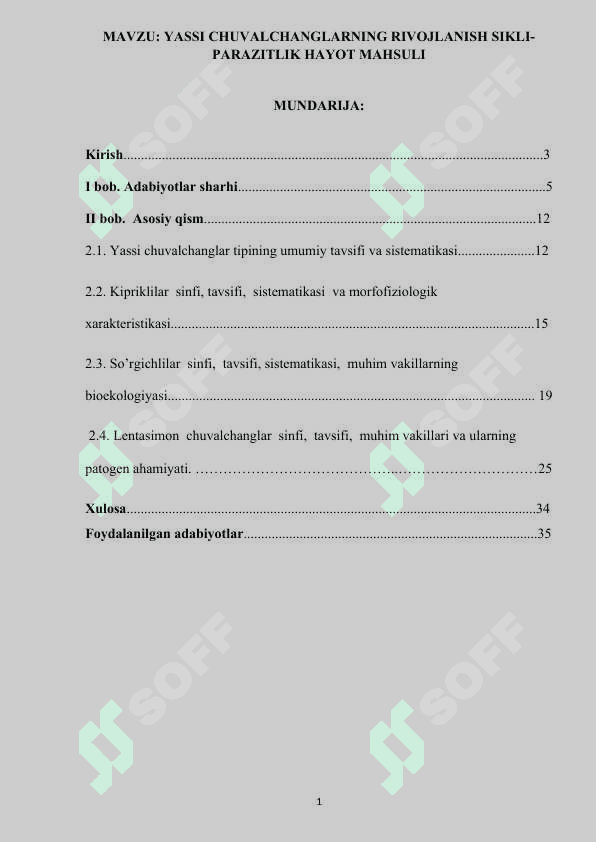 YASSI CHUVALCHANGLARNING RIVOJLANISH SIKLI-PARAZITLIK HAYOT MAHSULI.docx 2