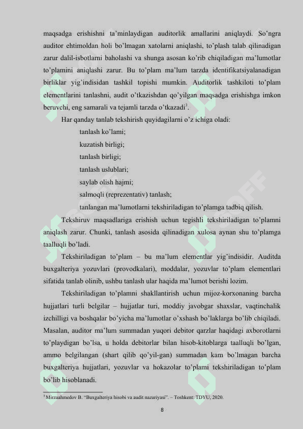 AUDITDA TANLASH VA TANLOV O'TKAZISH USULLARI..doc 7