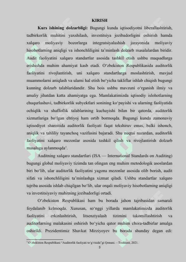 AUDITNING XALQARO STANDARTLARINI SINFLASHTIRISH VA O'ZBEKISTON RESPUBLIKASIDA QO'LLASH MASALALARI.doc 2