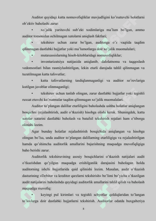 AUDITORLIK XULOSASINING XALQARO STANDARTLARI.doc 7
