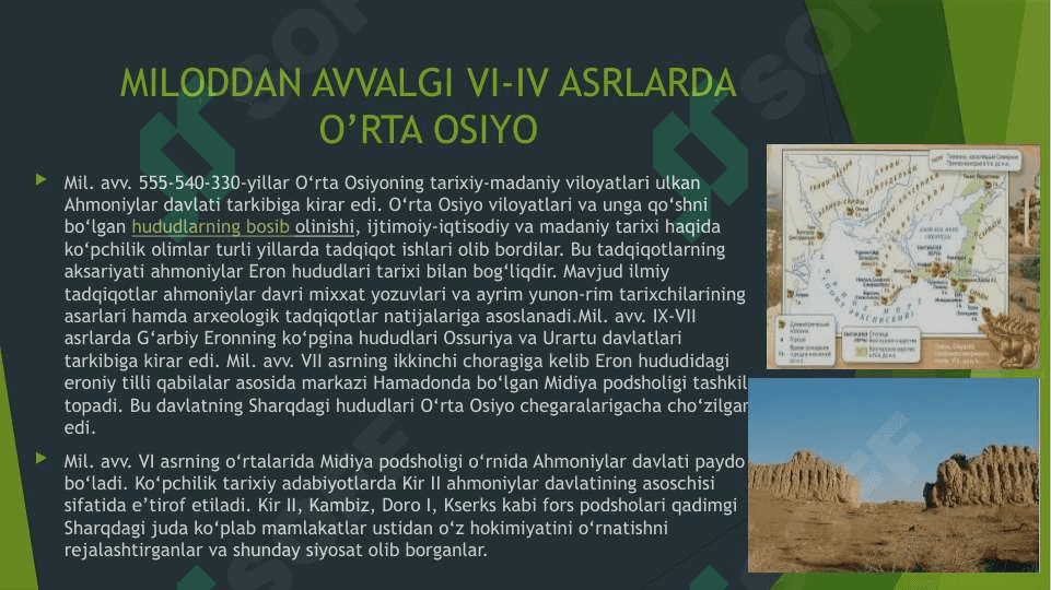 O’ZBEKISTONDA DASTLABKI DAVLATLARNING PAYDO BO’LISHI VA RIVOJLANISH BOSQICHLARI 4