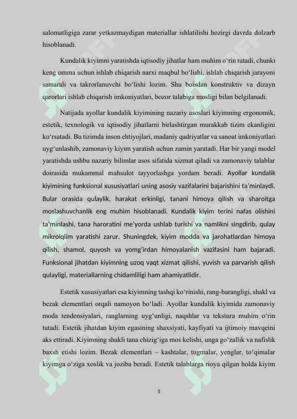 Ayollar kundalik kiyimini modellashtirish 5