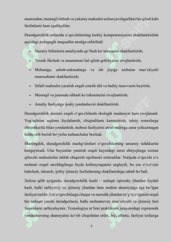 Duradgorchilik oʻquv ustaxonalarida amaliy mashgʻulotlarni tashkil etish metodikasi 5