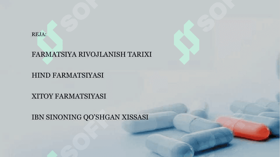 Osiya mamlakatlarida farmasevtika rivojlantirishi 2