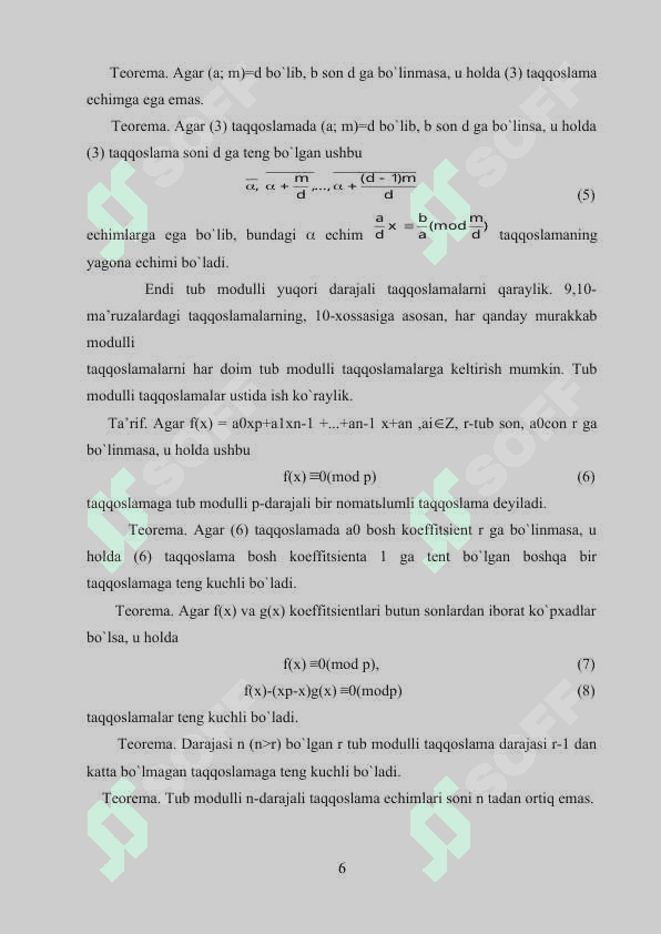 Lejandr va Yakobi simvollari xossalari algebra 6