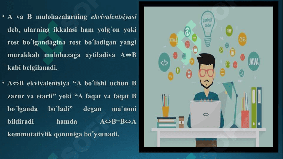 Mantiqiy tushunchalar ustida mantiqiy amallar 8