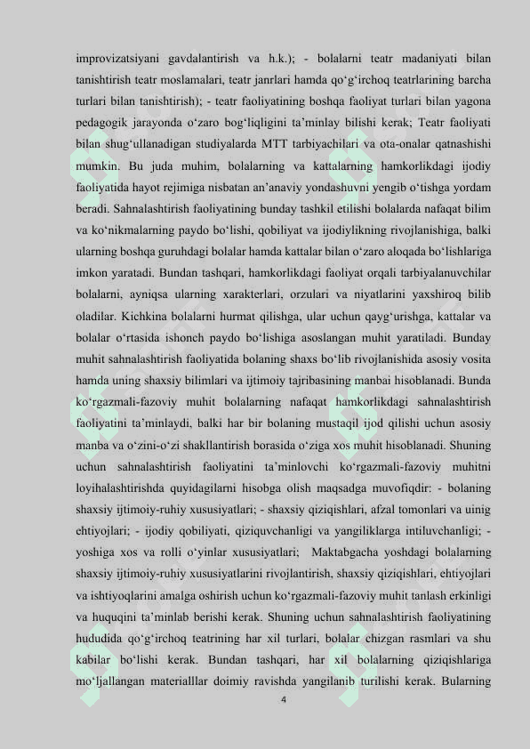 BOLALARNI ERTAKLARNI SAHNALASHTIRISHGA O‘RGATISH 4