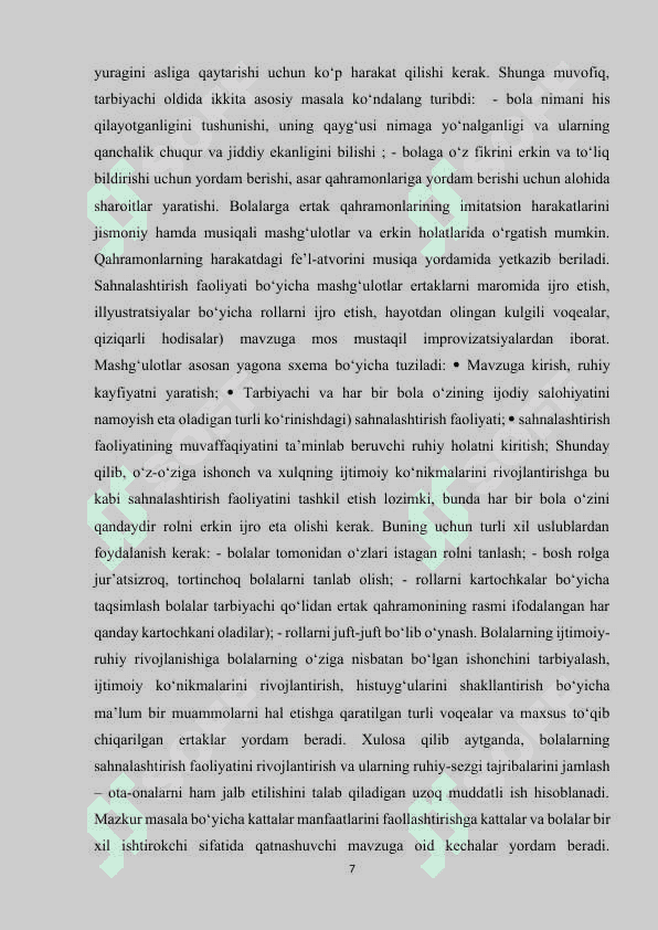 BOLALARNI ERTAKLARNI SAHNALASHTIRISHGA O‘RGATISH 7