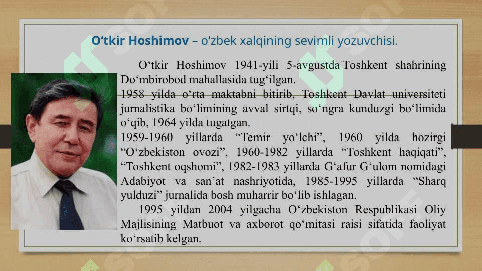 10-sinf adabiyot fanidan O‘tkir Hoshimov dars ishlanma 2