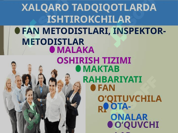 Ta'lim sifatini baholash bo‘yicha PISA, PIRLS, TIMSS  xalqaro tadqiqotlari 5