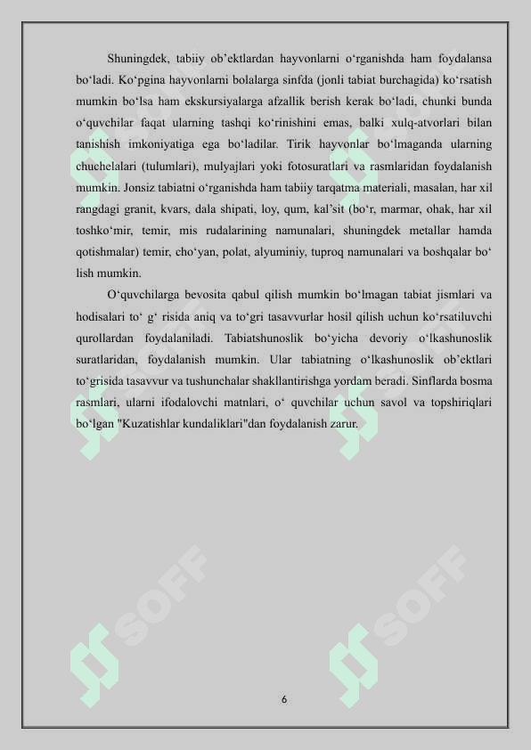 Boshlang‘ich sinflarda tabiiy fanlarning shakllanishi va rivojlanishi 30 kurs ishi.docx 6