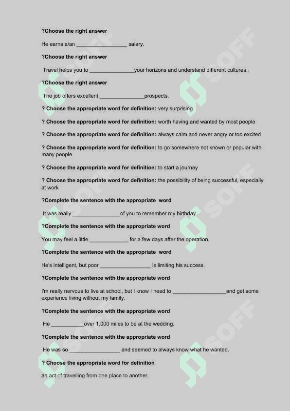 English questions (with answers) 2