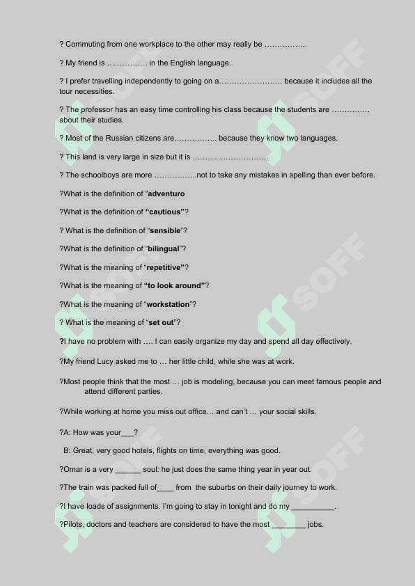 English questions (with answers) 7