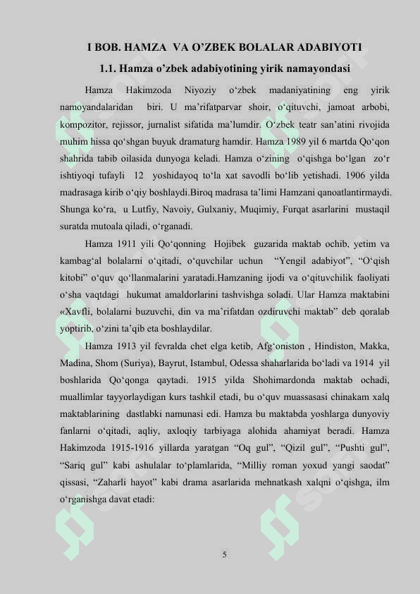 Hamzaning ijtimoiy-siyosiy lirikasi. Kurs ishi 5