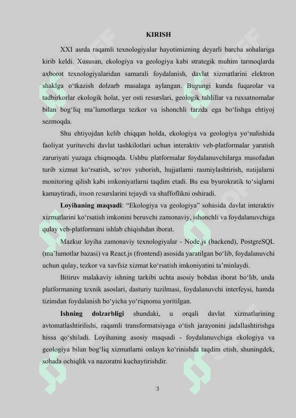 “Ekologiya va geologiya” sohasida davlat interaktiv xizmatlarini loyihalashtirish 3