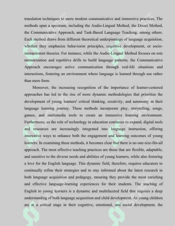 METHODS OF TEACHING ENGLISH TO YOUNG LEARNERS 3