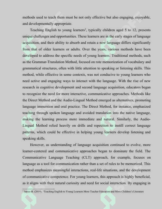 METHODS OF TEACHING ENGLISH TO YOUNG LEARNERS 4