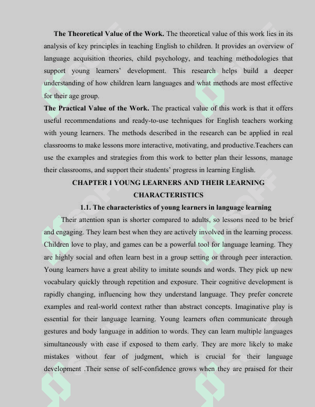 METHODS OF TEACHING ENGLISH TO YOUNG LEARNERS 6