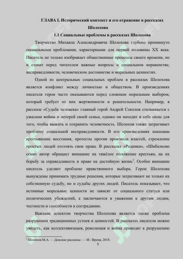 Проблематика рассказов М.Шолохова 5