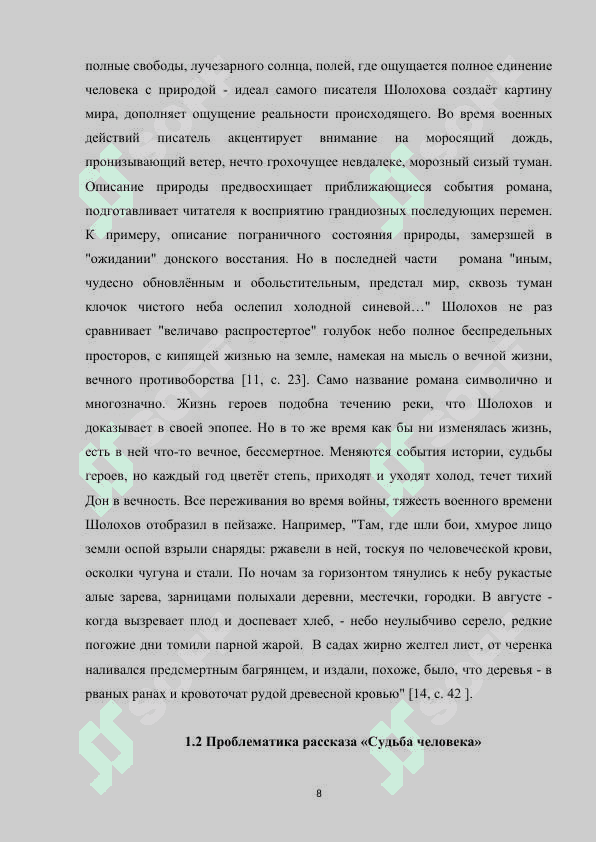 Проблематика рассказов М.Шолохова 8