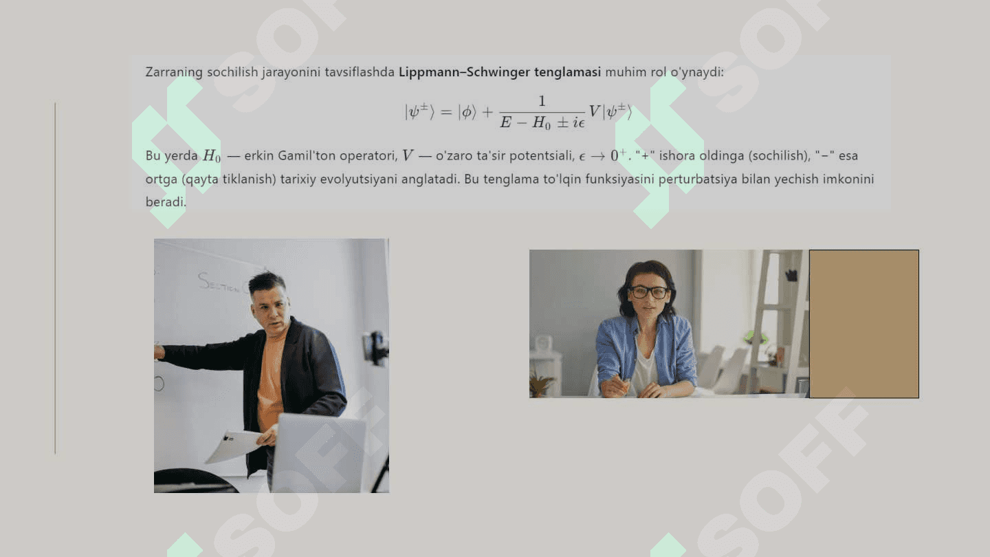 Zarralarning effektiv ko‘ndalang kesimi. Molekulyar dastaning gazda sochilishi 8