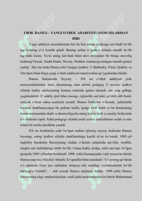 Kurs ishi. Hamza-dramaturg 5