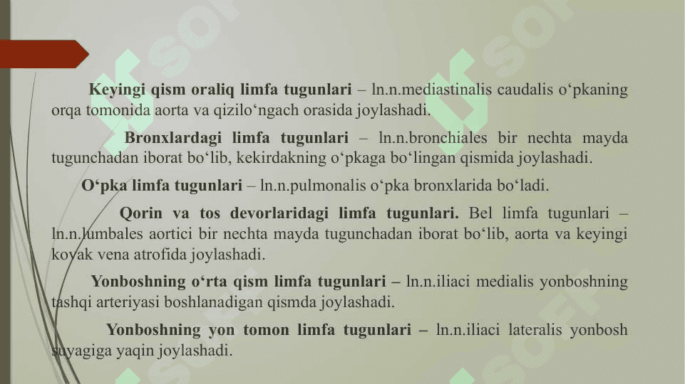 Limfa aylanish tizimining anatomik tuzilishi 5