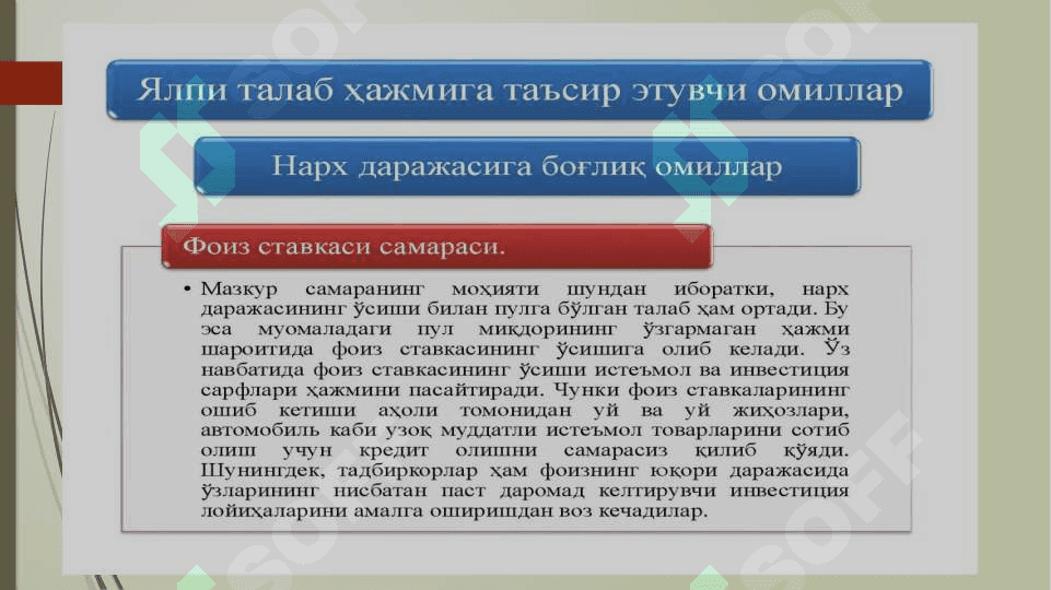 ЯЛПИ ТАЛАБ   ВА ЯЛПИ ТАКЛИФ МОДЕЛИ 8