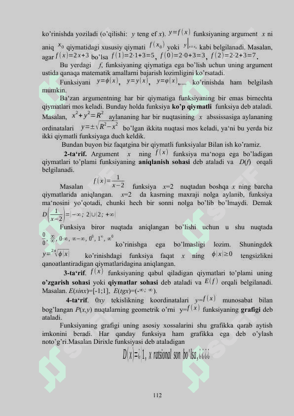 Bir o‘zgaruvchining funksiyasi 4