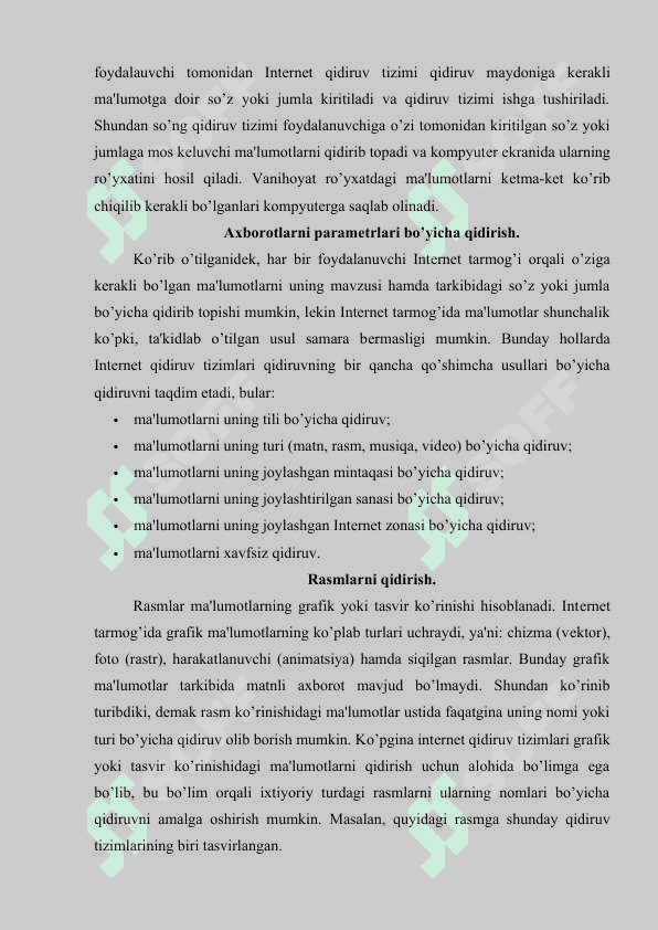 Internet tarmogʻining axborot ta'minoti va turli axborotlarni qidirib topish 3
