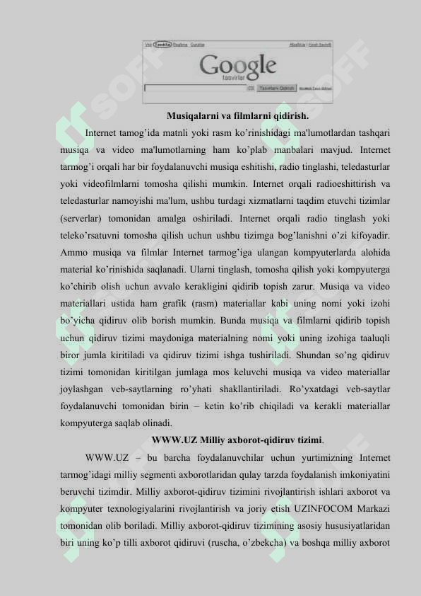 Internet tarmogʻining axborot ta'minoti va turli axborotlarni qidirib topish 4