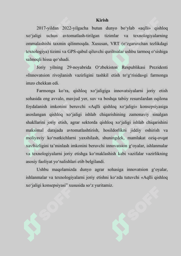 Qishloq xo'jaligida ishlatiladigan dasturlar va axborot tizimlari 3