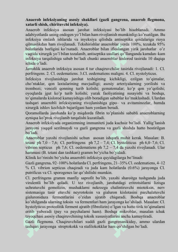 Patogen anaerob klostridial boʻlmagan infeksiya qoʻzgʻatuvchilari kasalliklar patogenezi labarator tashhisi 3