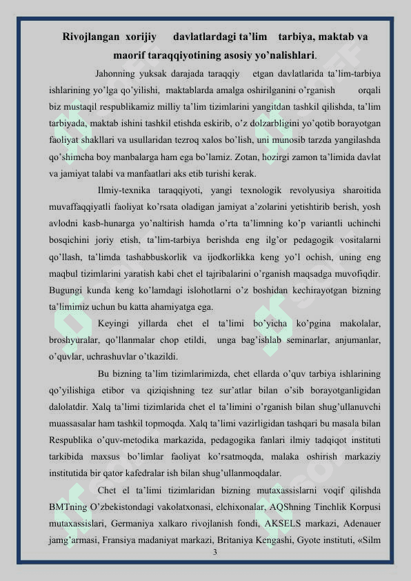 Rivojlangan xorijiy davlatlarda ta’lim-tarbiya va pedagogik fikr 3