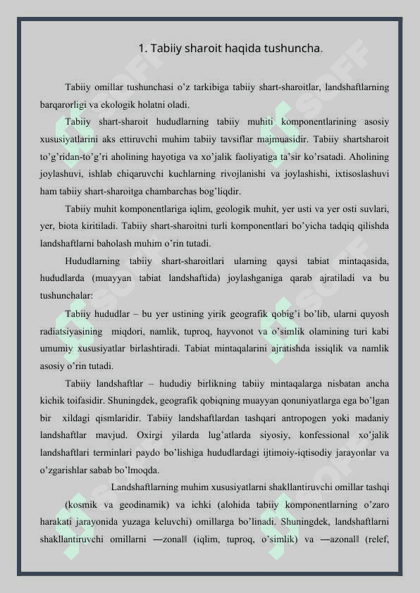 Inson va tabiat o’zaro ta’siri haqida yondashuvlar va mintaqaviy tadqiqotlar 3
