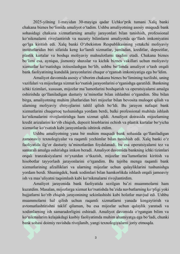 Xalq banki Amaliyot hisoboti 3