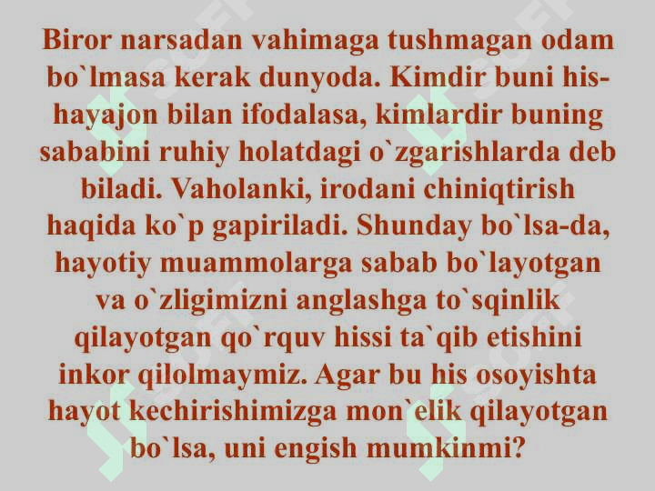 Qo‘rquvni yengishning samarali usullari 6