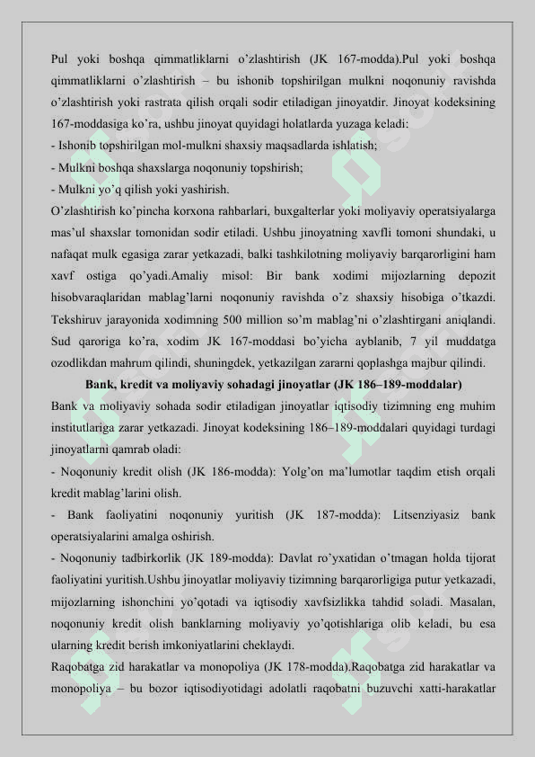Iqtisodiy soxasidagi, boshqaruv  tartibiga jamoat  xavfsizligi  va  tartibigiga qarshi jinoyatlar 25 4