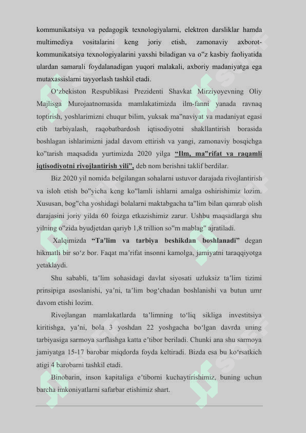 UMUMIY O'RTA TA'LIM MAKTABLARIDA “INFORMATIKA VA AXBOROT TEXNOLOGIYALARI”NI O„QITISHDA INNOVATSION TA'LIM TEXNOLOGIYALARIDAN FOYDALANISH METODIKASI 5