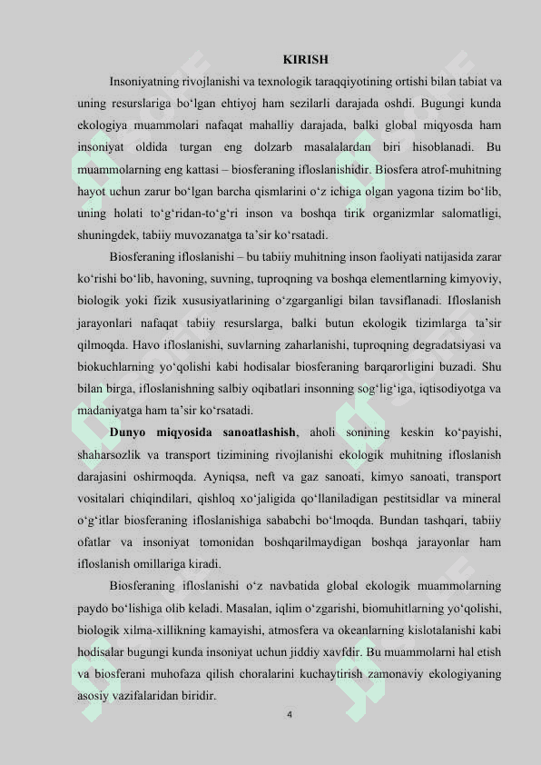 Biosferaning ifloslanishi va uning oldini olish masalasi 4